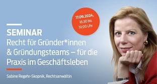 hannoverimpuls, Plakat Seminar Recht für Gründende © Stadt Sehnde