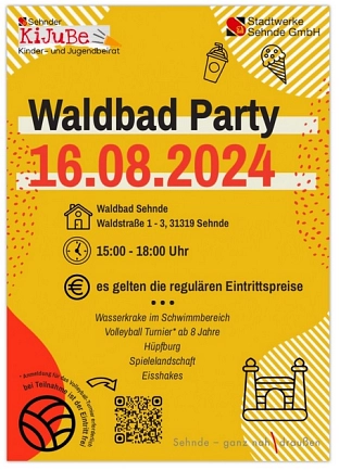 Poster Waldbadparty © Stadt Sehnde