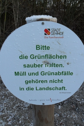 Schild Müllvermeidung © Stadt Sehnde